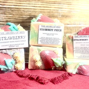 Strawberry Patch, Coconut Milk & Kaolin Clay Soap