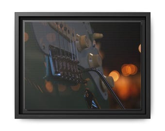 Guitar Music Framed Canvas Print | Rock and Roll Wall Art