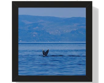 Humpback Whale Tail Framed Art Print | Coastal Wall Decor