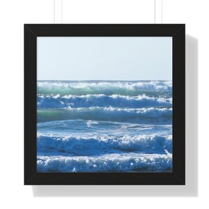 Waves Framed Print | Coastal Vibes | Framed Waves Art | Seascape Serenity | Wave Wall Decor | Coastal Art Framed Print | Wave Photography