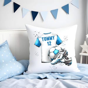 Personalised Football Cushion, Kids, Kids Bedroom Decor, Football Fan, Boys Football, Girls Football, Gift