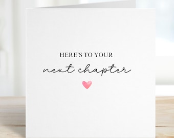 New Job Card - Next chapter - Leaving card - Work colleague - Personalised card