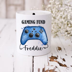 Gamer Fund Personalised Money Box, Gift, Gamer, Room Decor