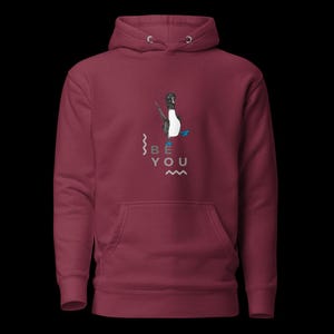 Be You Booby - Unisex Hoodie blue footed booby art sweatshirt inspiration animal design
