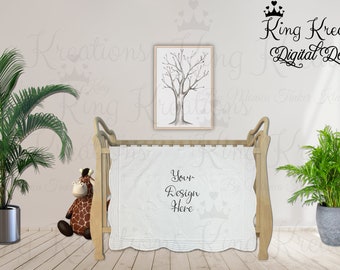 Heirloom Quilt Mockup, Baby blanket mockup, Nursery mockup