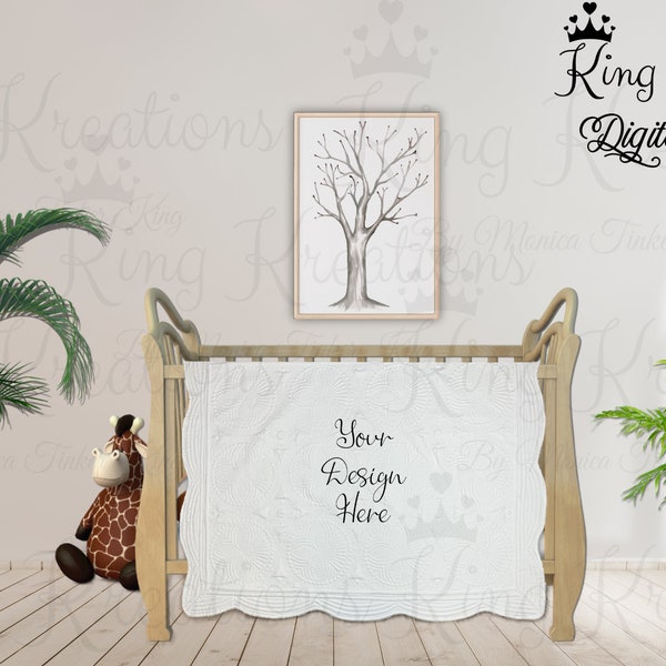 Heirloom Quilt Mockup, Baby blanket mockup, Nursery mockup