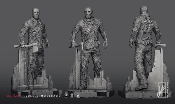 13日の金曜日 PART7・ジェイソン・statue! 箱にダメージ・未使用品! Friday the 13th Part 7 Jason Statue 