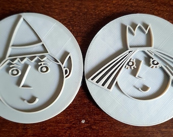 Ben and Holly fondant stamp, embosser for cake and cookie making