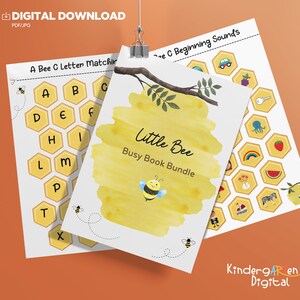 Little Busy Bee, Alphabet Preschool Worksheets, Line Work - Pre-Writing Trace Sheet, Beginning Sounds-Number Work - Learning at Home