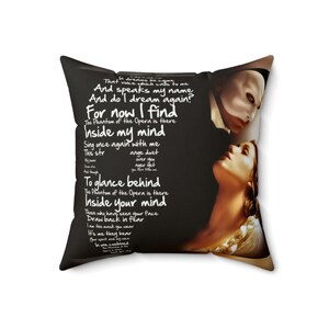 The phantom of the opera pillow; Andrew Lloyd Webber; Broadway musicals;