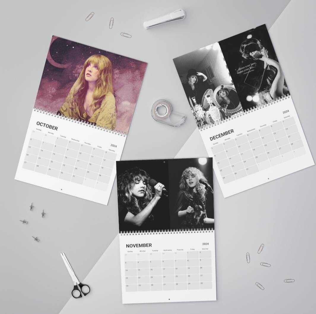 Stevie nicks Calendar (2024), Fleetwood mac calender sold by Fireplace