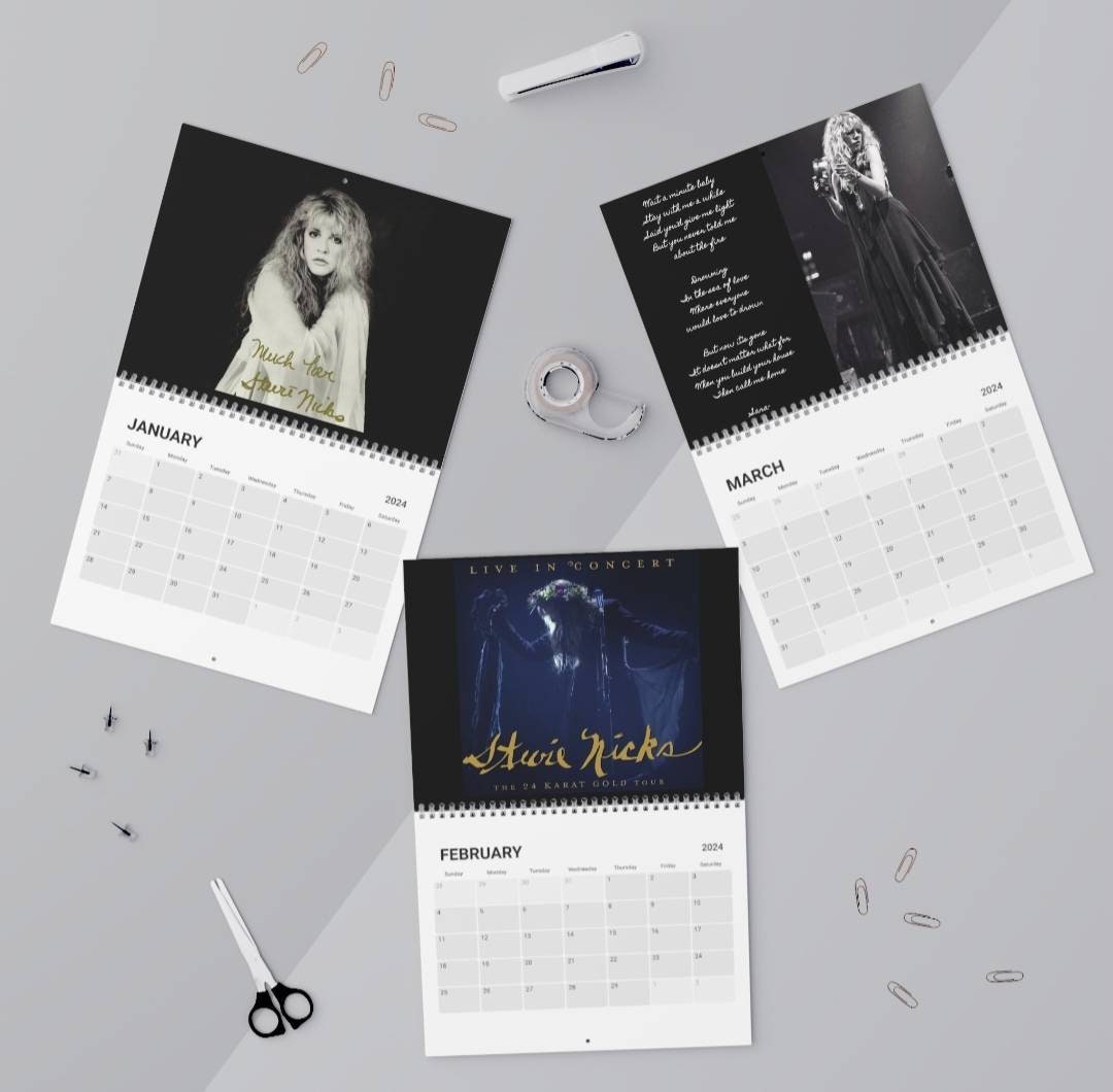 Stevie nicks Calendar (2024), Fleetwood mac calender sold by Fireplace