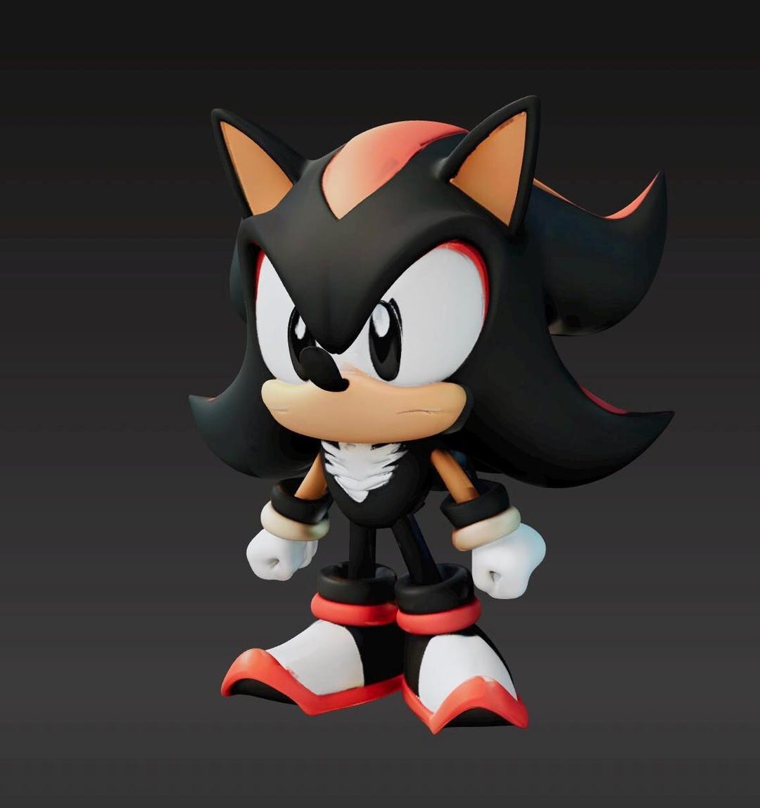 Shadow Stl Shadow the Hedgehog - 3D Print File .stl Chibi Manga/anime Art 3d - Etsy