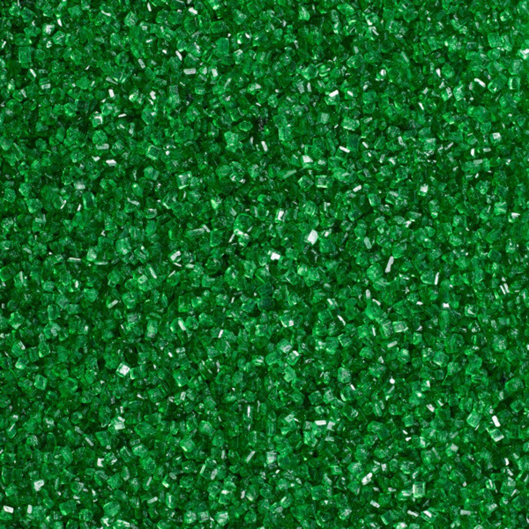 Green Sanding Sugar Sprinkles for Cakes and Cupcakes, Sugar Sprinkles