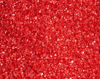 Red Sanding Sugar Sprinkles for Cakes and Cupcakes, Sugar Sprinkles, Classic Sprinkles, Colored Sugar