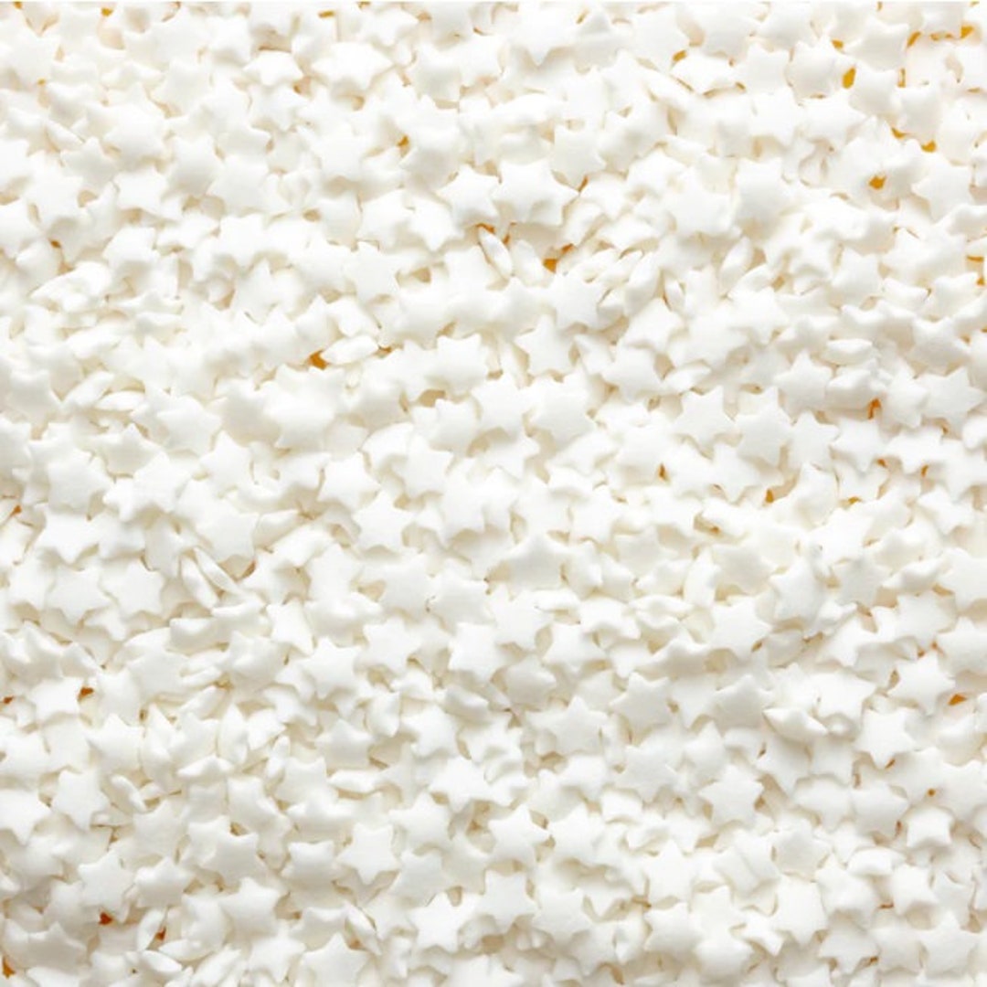White Star Sprinkles, Star Sprinkles, Space Sprinkles, Cupcake