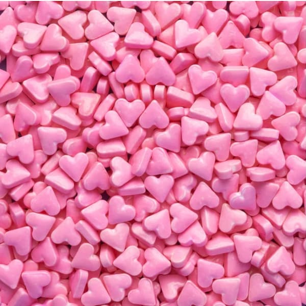 Pink Heart Candy Sprinkles, Love Sprinkles, Valentine Sprinkles, Cupcake Sprinkles