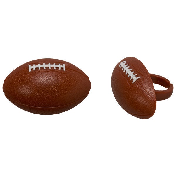 3D Football Cupcake Ring, Cupcake Decorations, Sports Ring, Football Rings
