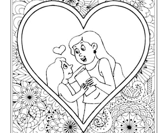 Mother's day coloring pages