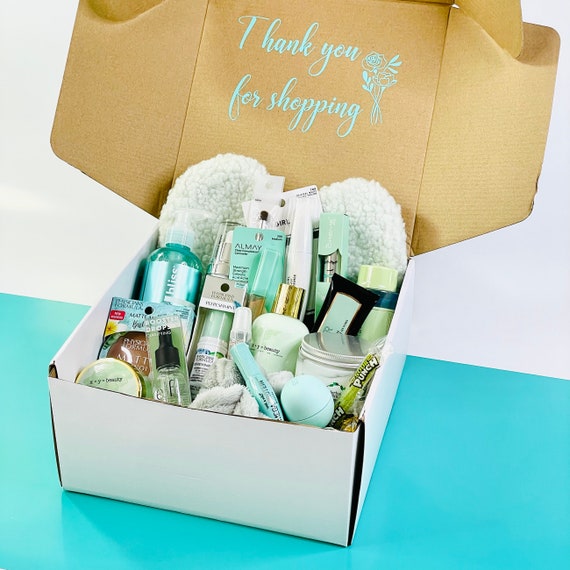 Teal Aesthetic Mystery Beauty Box, Teal Beauty Box for Teen and Tweens,  Teal Spa Self Care Beauty Gift Box, Teen Girl Gift Box 