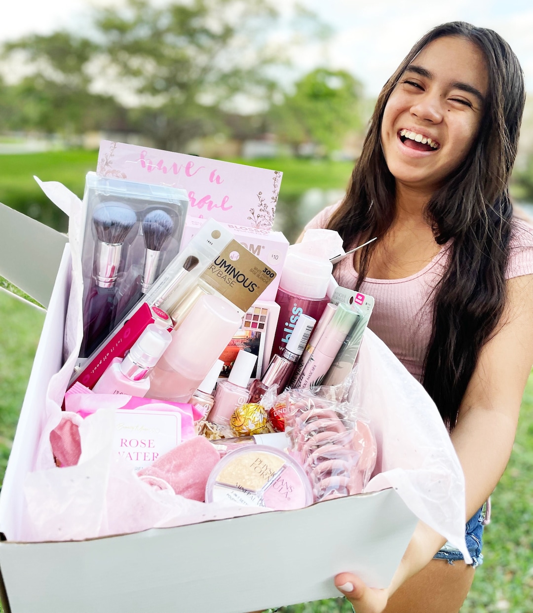 Pink Blossom Mystery Beauty Box, Pink Beauty Box for Teen and Tweens