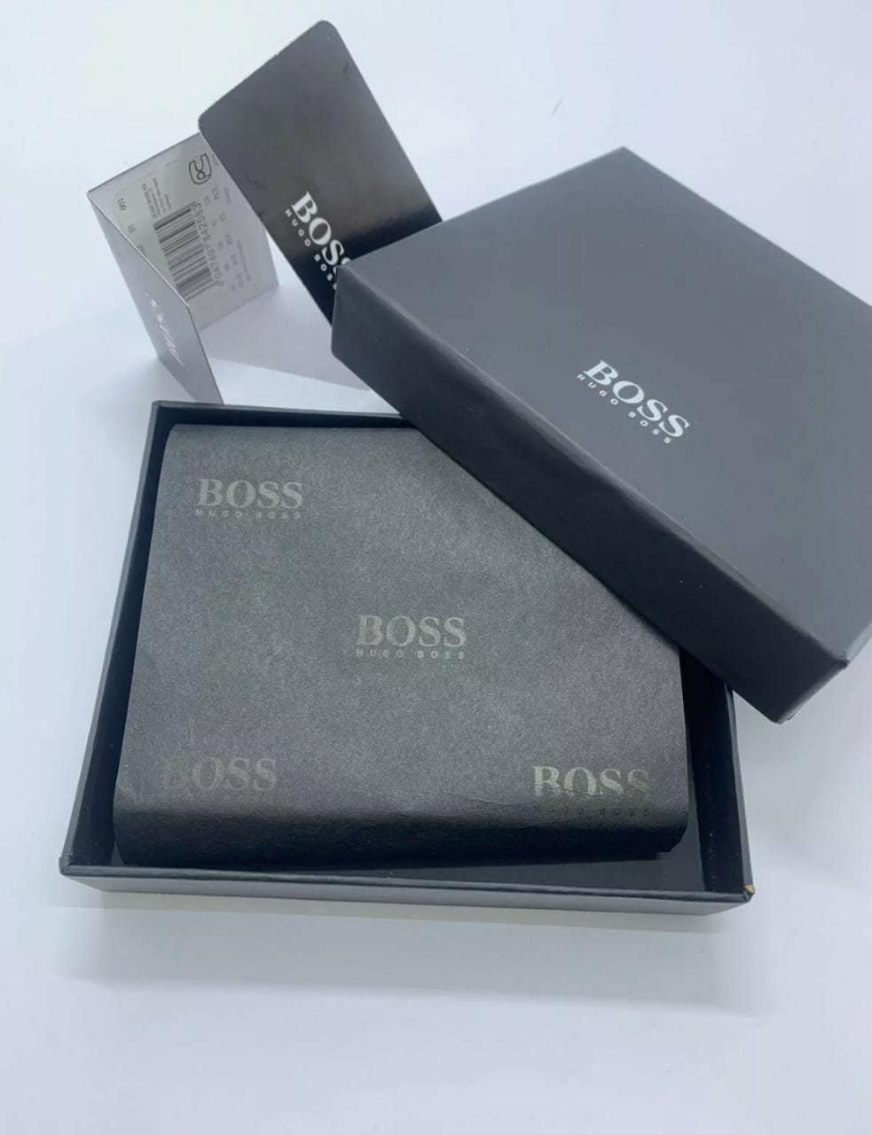 Hugo Boss Arezzo Black Men's Leather Trifold Wallet With Coin Pocket