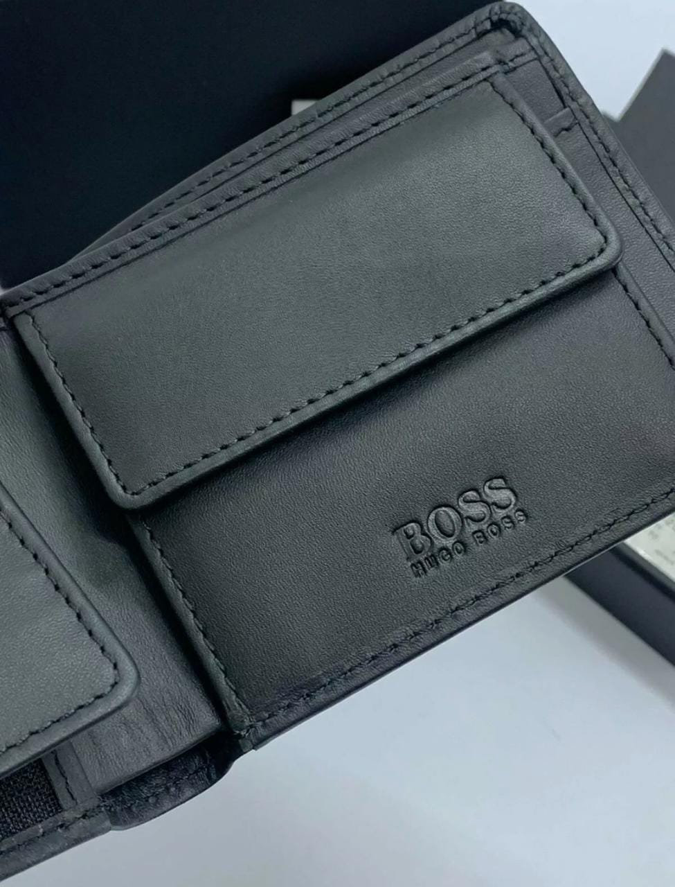 Hugo Boss Arezzo Black Men's Leather Trifold Wallet With Etsy