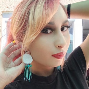 Sand Dollar Earrings, Dangle Earrings, Seabiscuit Earrings, Shell Earrings, Shell Gift
