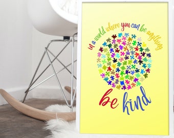Be Kind Digitaler Kunstdruck
