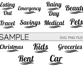 BudgetPlaner Briefumschlag Digital SVG Label