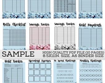 Sparplaner Druckbar, Sparbuch, Sparbuch, Spar challenge Bundle