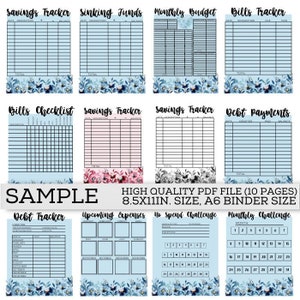 Budget Planner Printable, Savings Tracker, Budget Binder, Savings Challenge Bundle