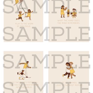 Montessori Quote Digital Art Print Set, Play is the Work of the Child ...