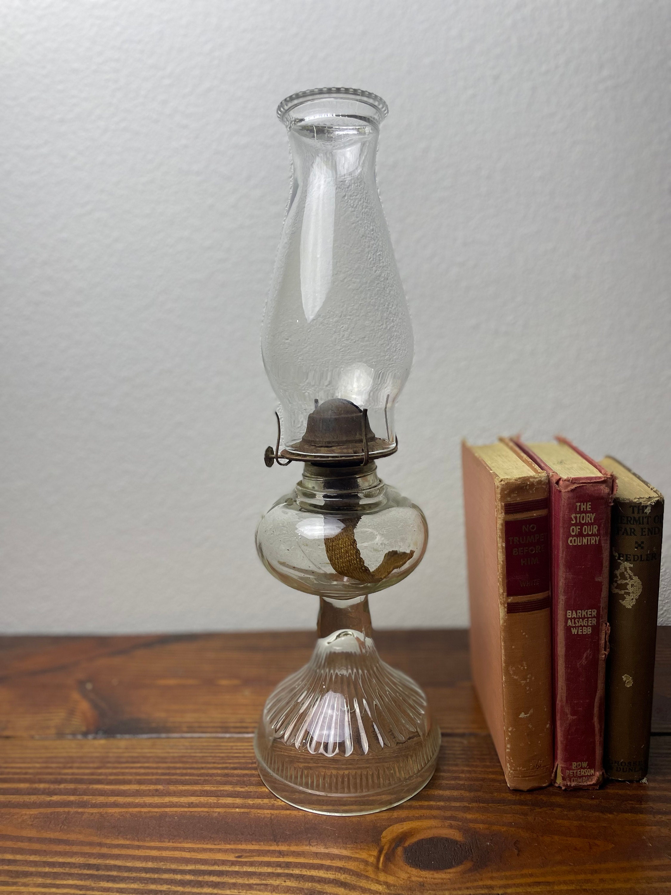 Vintage Glass P&A Eagle Oil Lamp Etsy
