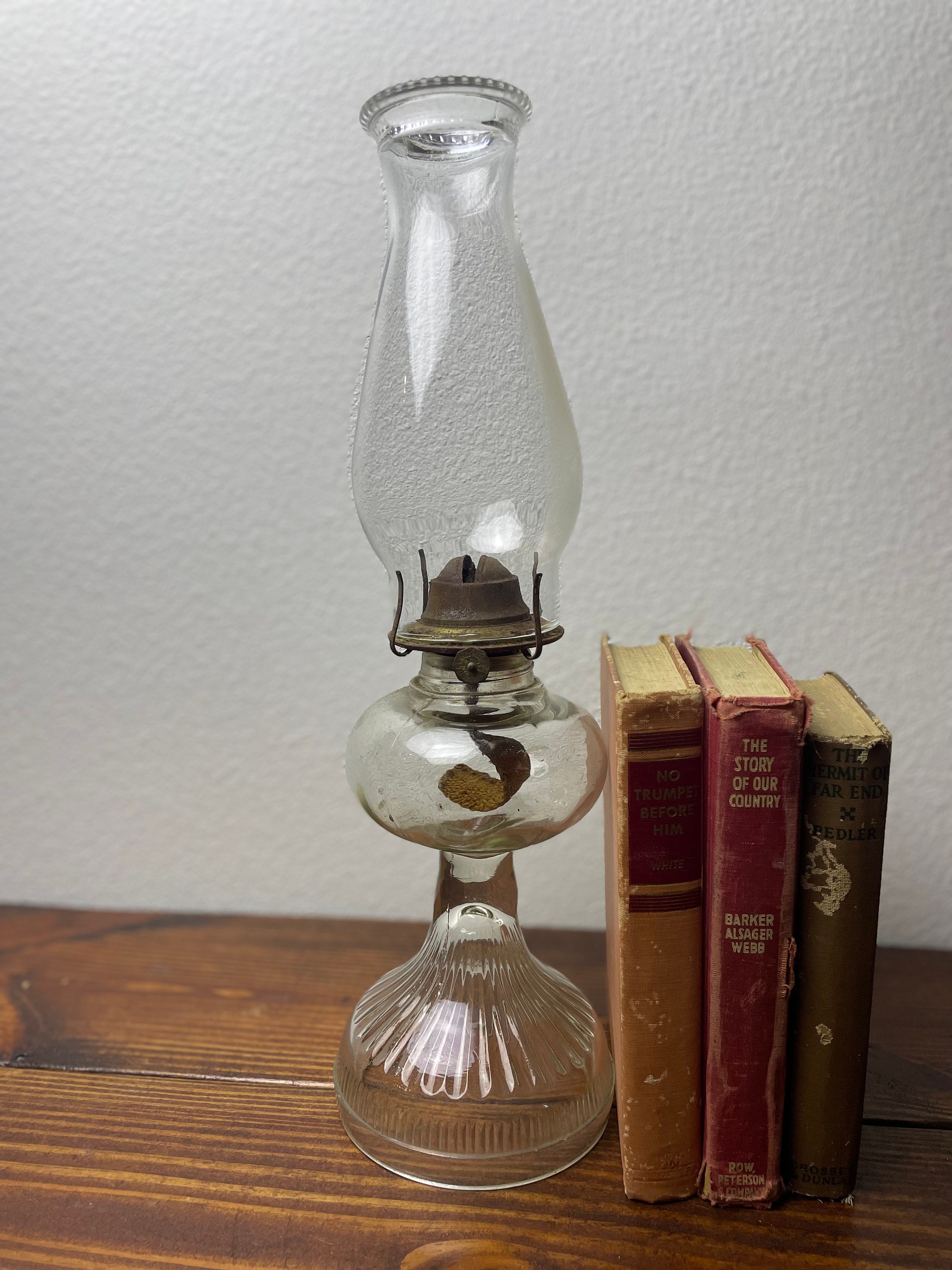 Vintage Glass P&A Eagle Oil Lamp Etsy