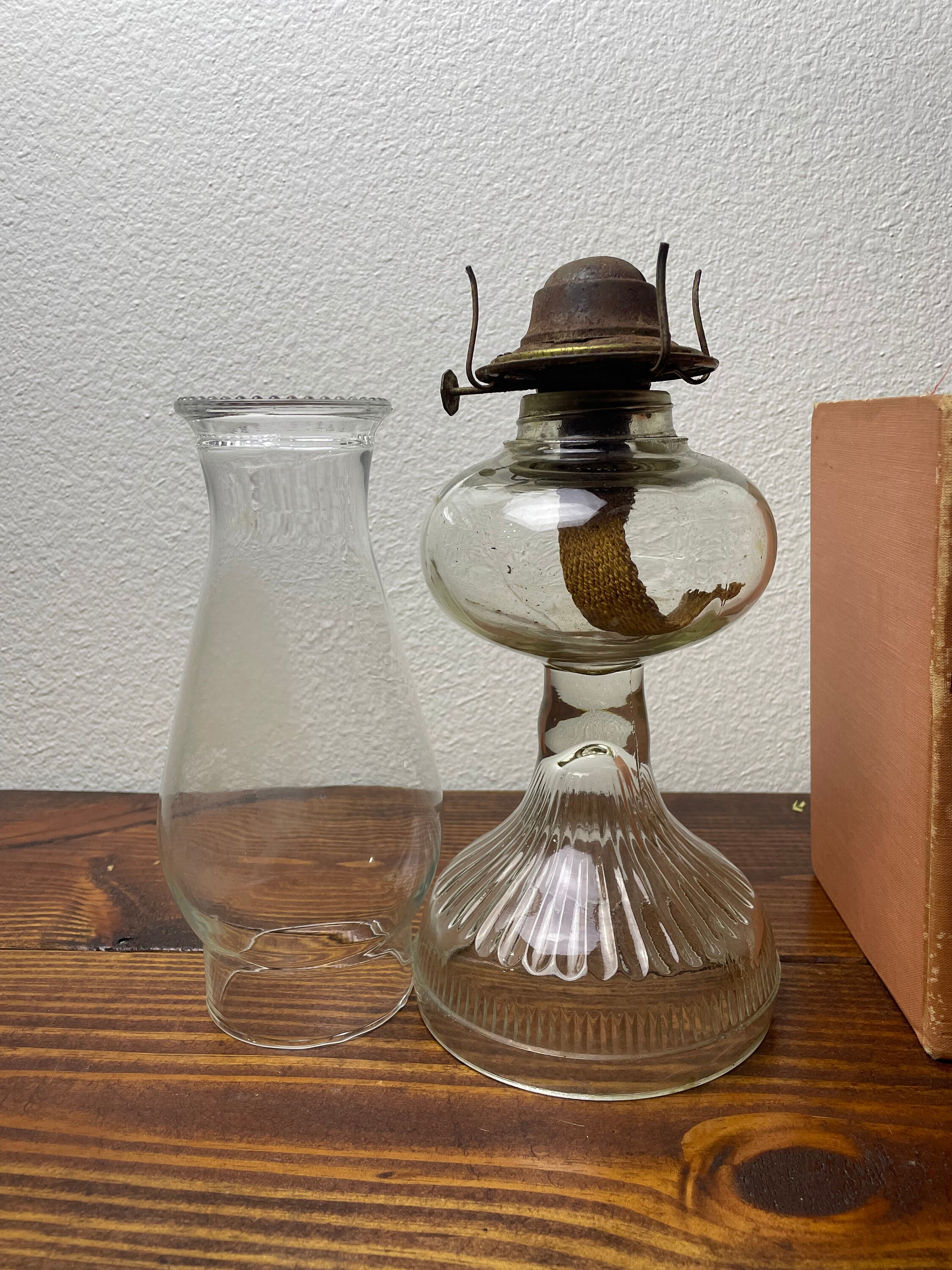 Vintage Glass P&A Eagle Oil Lamp Etsy