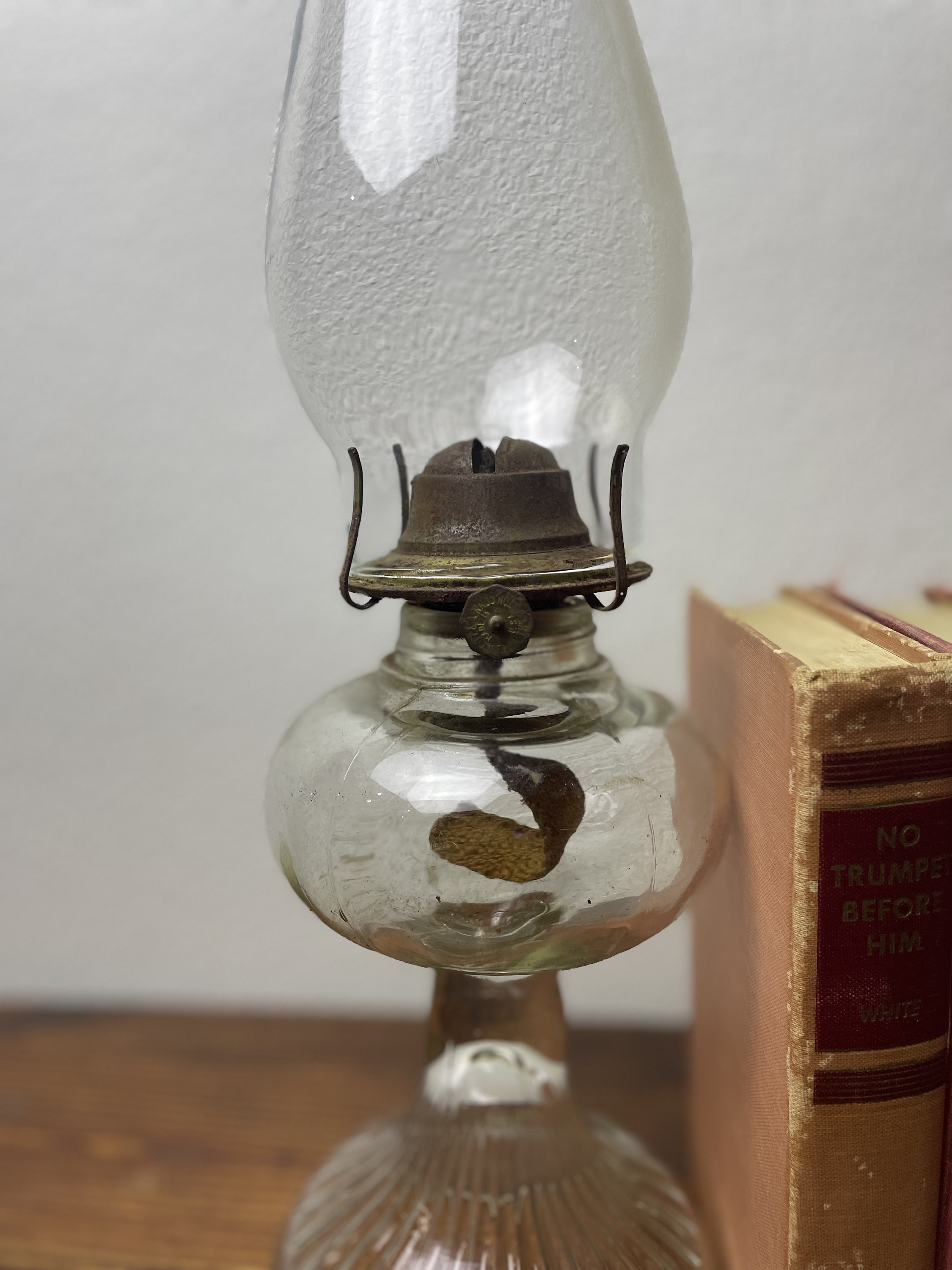 Vintage Glass P&A Eagle Oil Lamp Etsy