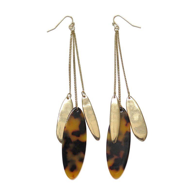 Pink Tortoise Shell Earrings main image 1