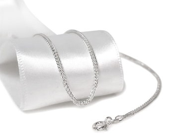 Italian Solid Sterling Silver Wheat Chain