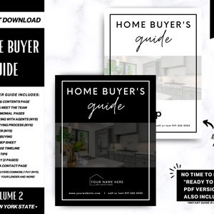 Home Buyer Guide, Real Estate Marketing, Realtor Buyer Packet, Canva Template, Home Buying Checklist