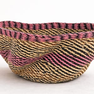 Meena Bolga Wave Basket, Decorative Baskets, Plant baskets, Housewarming Gift Baskets, Unique Gifts, Handmade baskets, bolga basket