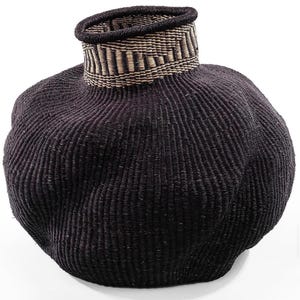 Rango Wave Korb | Braun und Orange Wellenkorb | Afrikanischer Dekorkorb | Bolga Korb | Weihnachtsgeschenke, Geschenk für Mama, Housewarming Geschenke