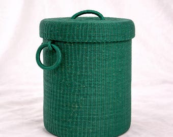 Handwoven Bolga laundry Basket with cover and handles  | Eco-Friendly basket | Laundry basket| Storage basket | Woven Hamper