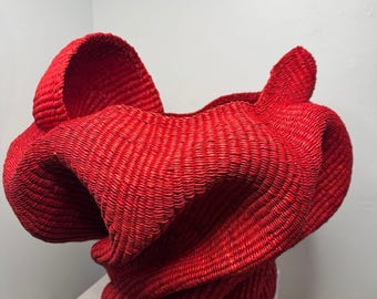 Lamba Bolga Kunstkorb | Blumentopf| Dekorativer Korb | Kunst Korb | Kreativkorb|  Geschenk für Sie, Geschenk für Ihn Afrikanisches Dekor | Große Körbe
