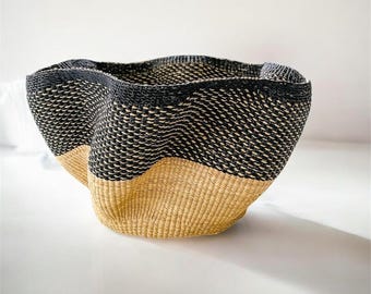 Welle Bolga Korb, Geschenk für Mutter, Geschenk für sie, Geschenk für ihn, Housewarming Geschenkkörbe, einzigartige Geschenke, handgemachte Körbe, Bolga Korb