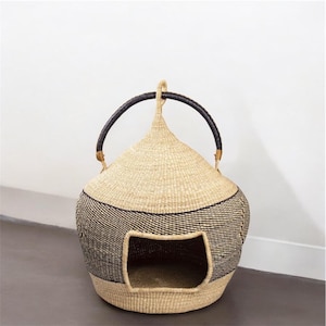 Cesto per gatti Bolga intrecciato a mano / Letto per gatti naturale ed ecologico / Cesto per gatti Bolga intrecciato a mano / Letto per gatti naturale ed ecologico