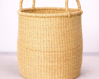 Mina Laundry Basket| Bolga basket| Handwoven laundry basket|  Housewarming basket| Gift for mum | Decor Basket