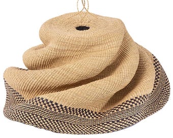 Yina Lampenschirm | Natürliche Boho Pendelleuchte | Handwerker Wohnkultur| Bolga Lampenschirm, Ghana Bolga Lampenschirm, gewebter Lampenschirm