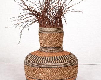 Mima Welle Korb | bolga Kunstkörbe | Dekorativer Bolga-Korb | Bolga Korb | Einweihungsgeschenk | Handgemachter Korb |  Geschenk für sie, hohe Körbe