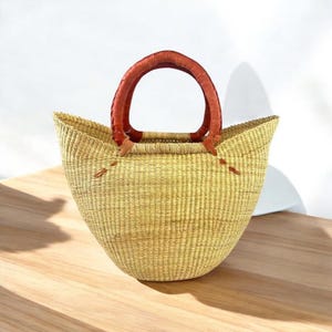 Chevy Handwoven Bolga shopper basket| Everyday shopper basket | Bolga basket| Kids storage basket| Market basket| Picnic basket